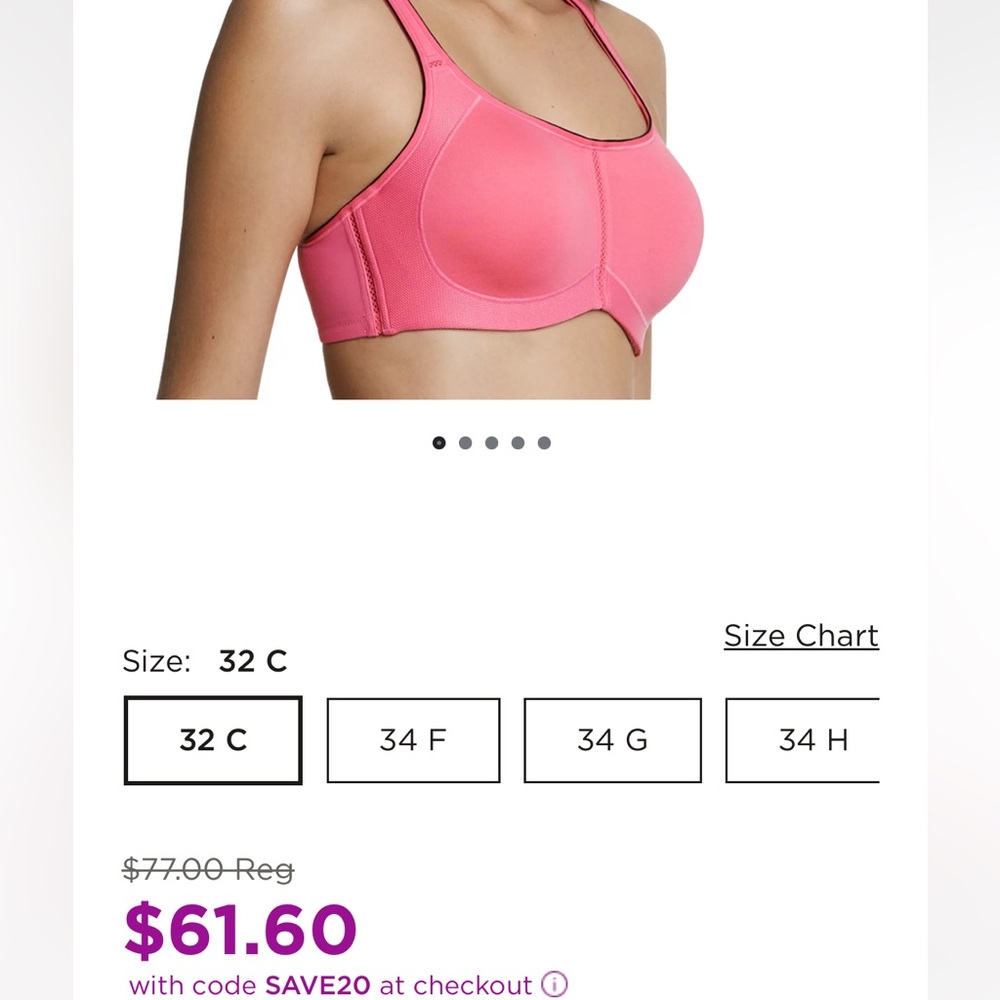 Dominique Bras: Zoe Pro Maximum Support Underwire Sports Bra 40F NEW with tags